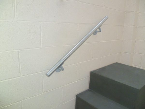 Test Wall Mounted Galvanised Steel Handrail (42mm Diameter Tube)