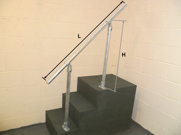 Floor Mounted Galvanised Steel Handrail 1000mm