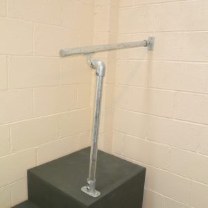 Offset Floor to Wall Mounted Galvanised Steel Handrail – Fully adjustable in angle – Type FDHR9G