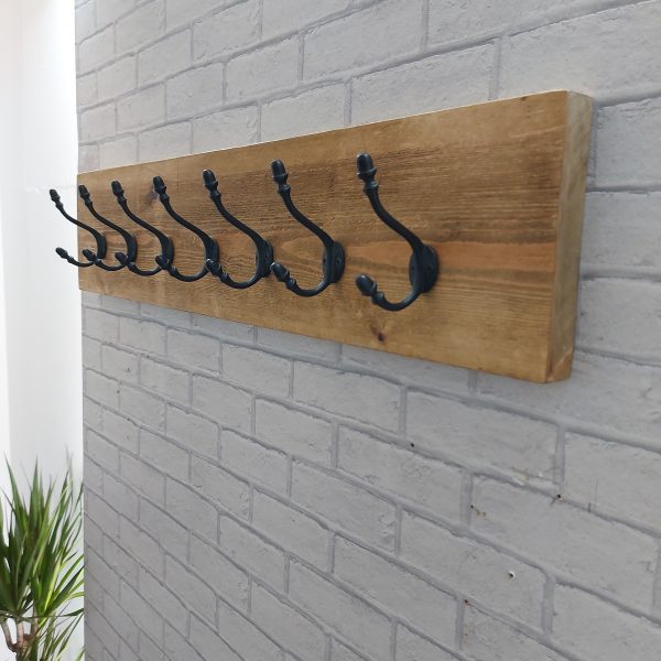 Rustic Wall Mounted Coat Rack – The AMPLEFORTH