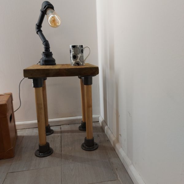 Scandi Side Table with Wooden Legs – The Örebro