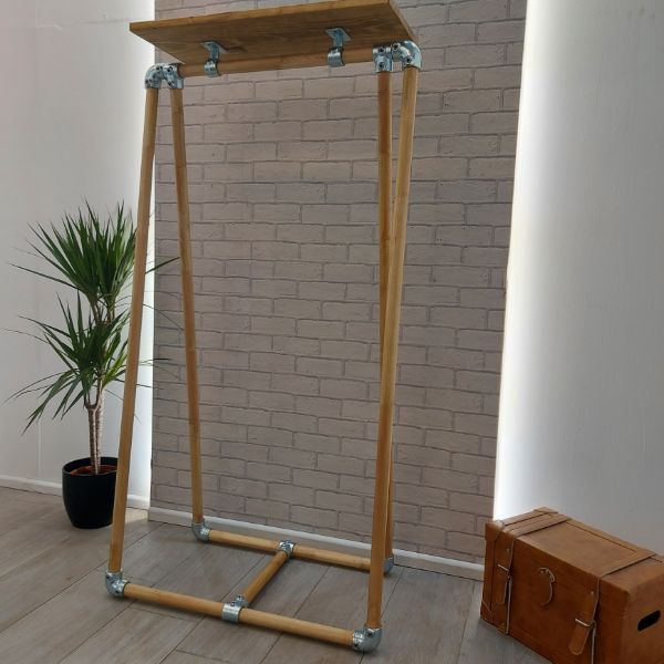 A Frame Clothes Rail with top shelf – Scandi Style – Trelleborg