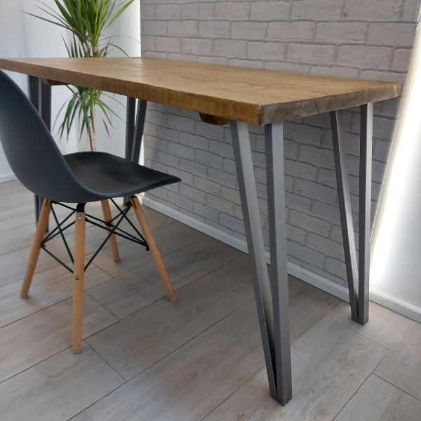 Industrial Desk with Steel Double Box Pin Legs – The REDCAR