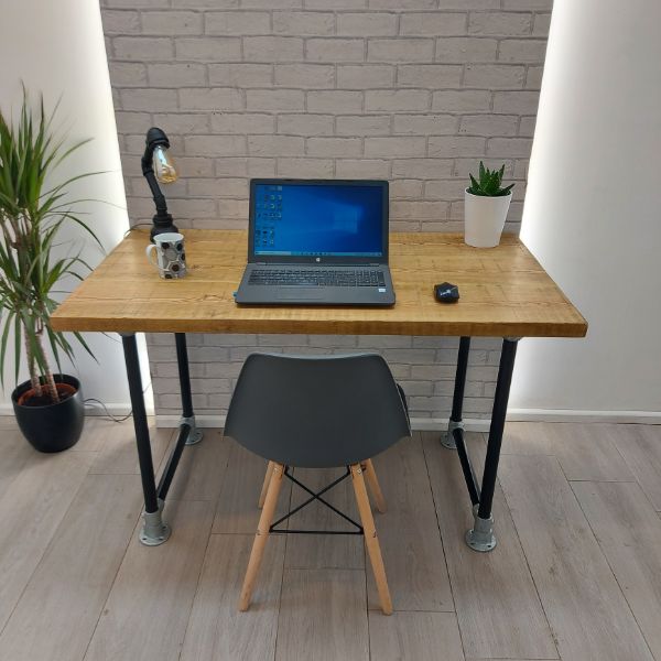 Industrial Desk with Tube and Clamp Legs – The ARNCLIFFE