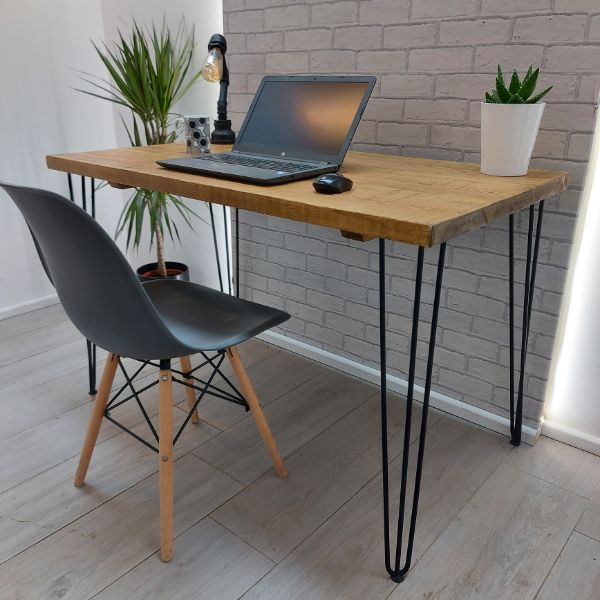Industrial Desk with Hair Pin Legs – The HESSLE