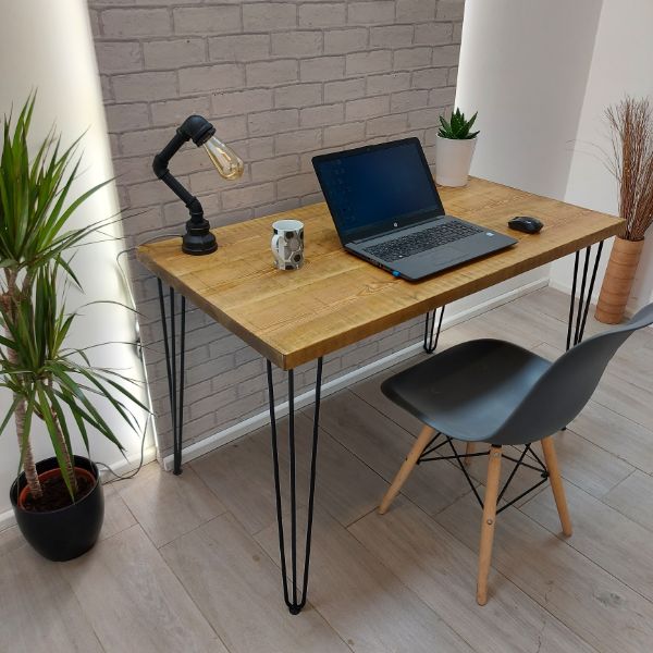 Industrial Desk with Hair Pin Legs – The HESSLE