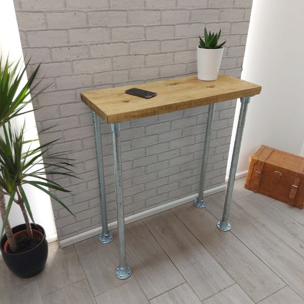 Wooden Console Table with Four Metal Tube Legs – The HALIFAX