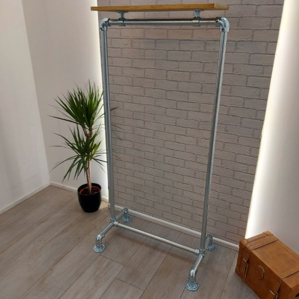 Industrial Clothes Rail with top shelf – OSSETT