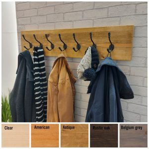 Rustic Wall Mounted Coat Rack – The AMPLEFORTH