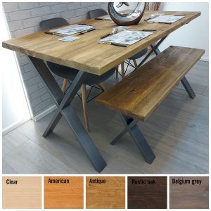 Rustic Industrial Dining Table – X leg – The REETH