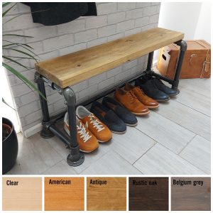 Hallway Shoe Bench – Industrial Style – The MARSDEN