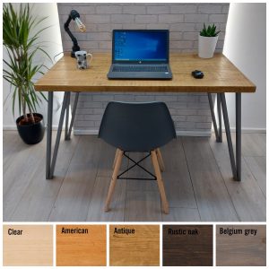Industrial Desk with Steel Double Box Pin Legs – The REDCAR