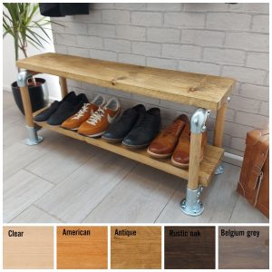 Hallway Shoe Bench and Shelf – Scandi style – The SUNDSVALL