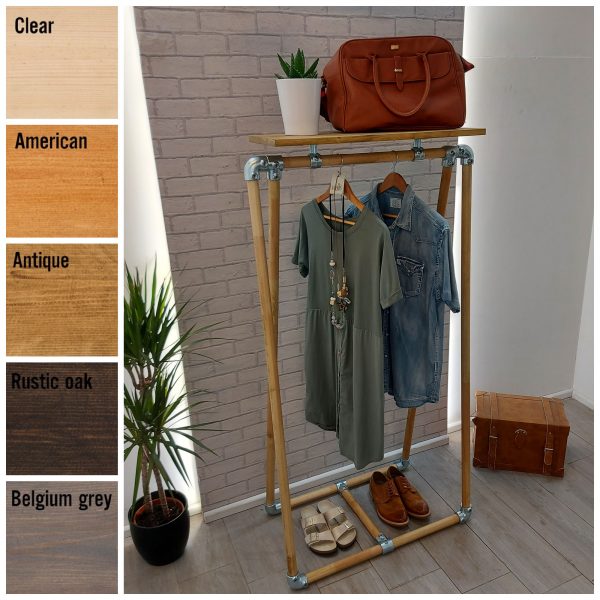 A Frame Clothes Rail with top shelf – Scandi Style – Trelleborg