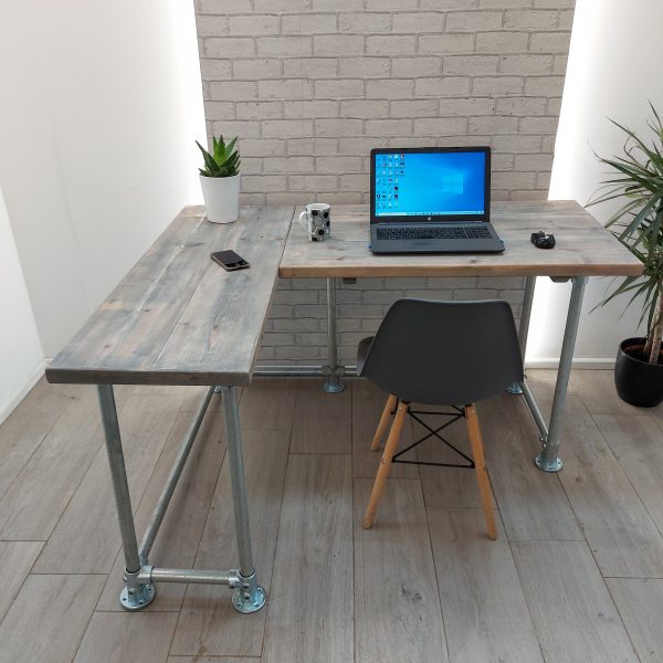Industrial Corner Desk  – The TADCASTER