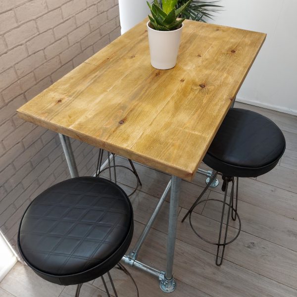 Industrial Bar Table in Solid Wood – The DENBY DALE
